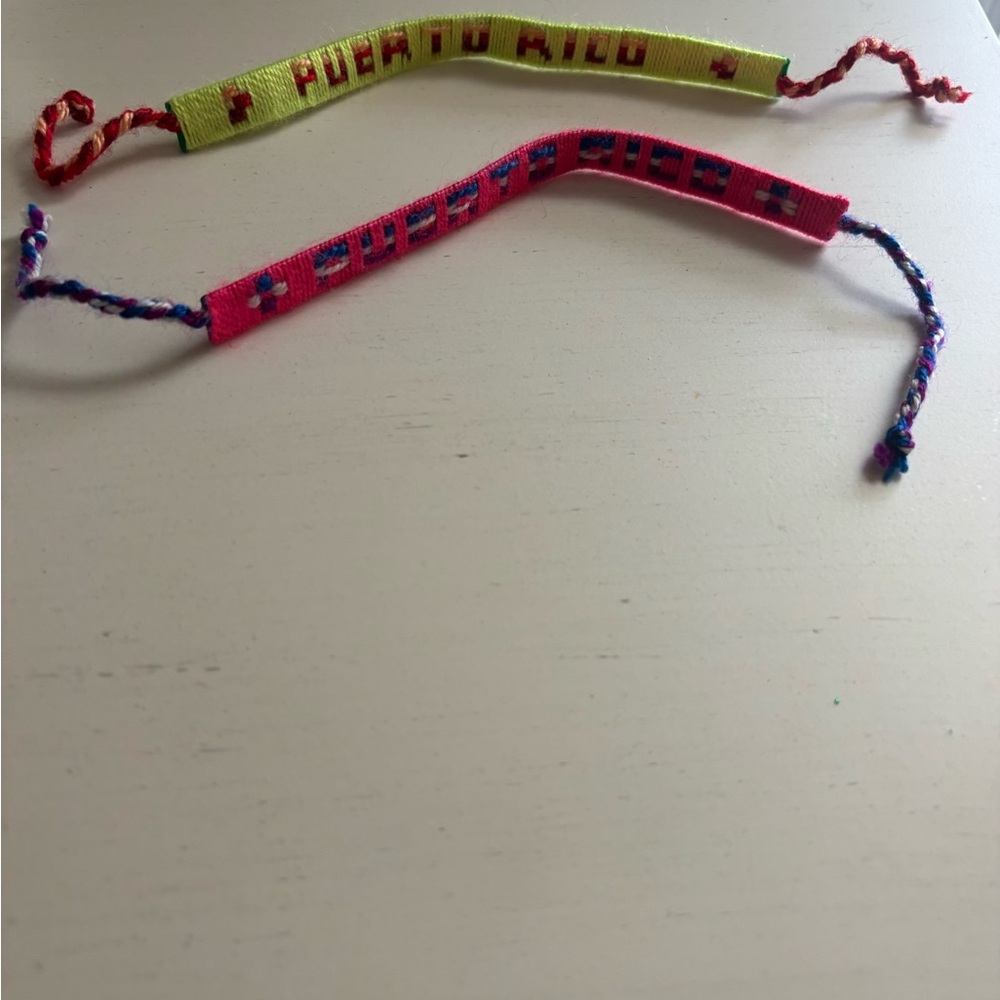 2 hand braided Puerto Rico Bracelets